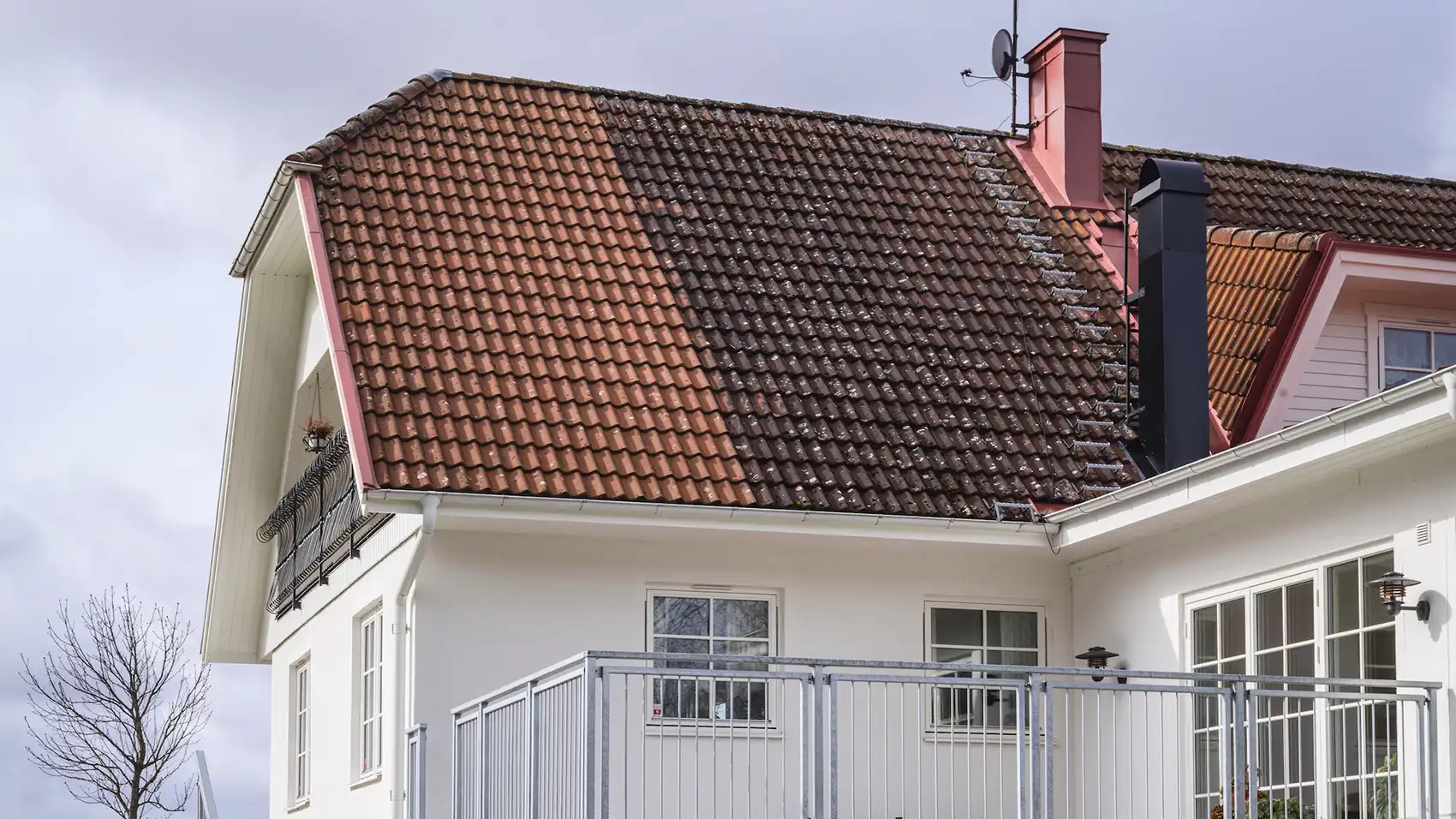 Villatak som till hälften tvättats rent av Takkonsulterna